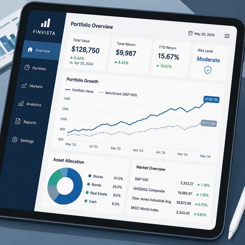 Digitaalinen tabletti näyttämässä taloudellista kaaviota