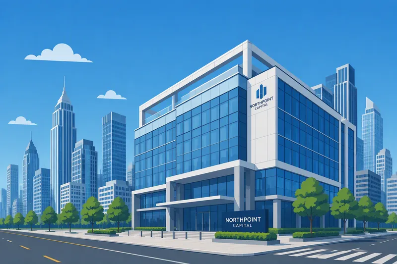 Moderni toimistorakennus finanssialueella Moderni toimistorakennus finanssialueella