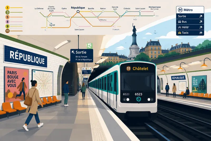 Moderni Pariisin metro saapuu asemalle Moderni Pariisin metro saapuu asemalle