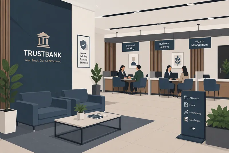 Modernin pankkipalvelun ammattimainen toimistoympäristö Modernin pankkipalvelun ammattimainen toimistoympäristö