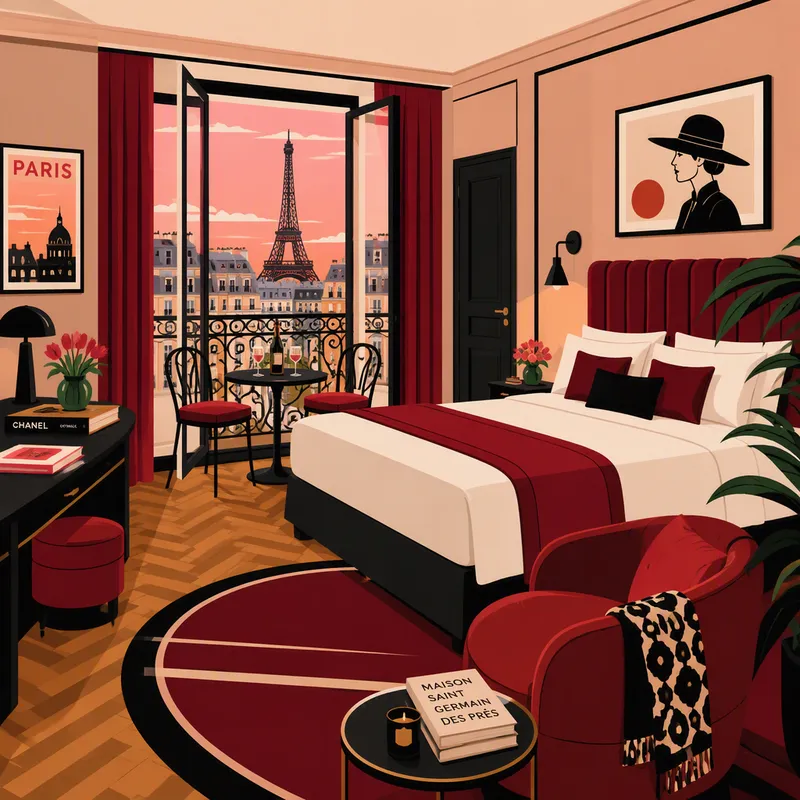 Moderni ja kodikas hotellihuone Pariisissa Moderni ja kodikas hotellihuone Pariisissa