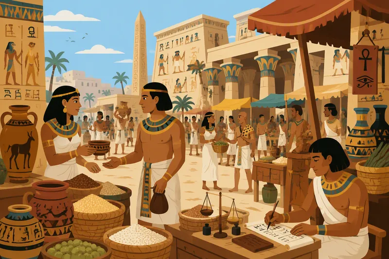 Muinaisen Egyptin markkinapaikka ja kaupankäynti