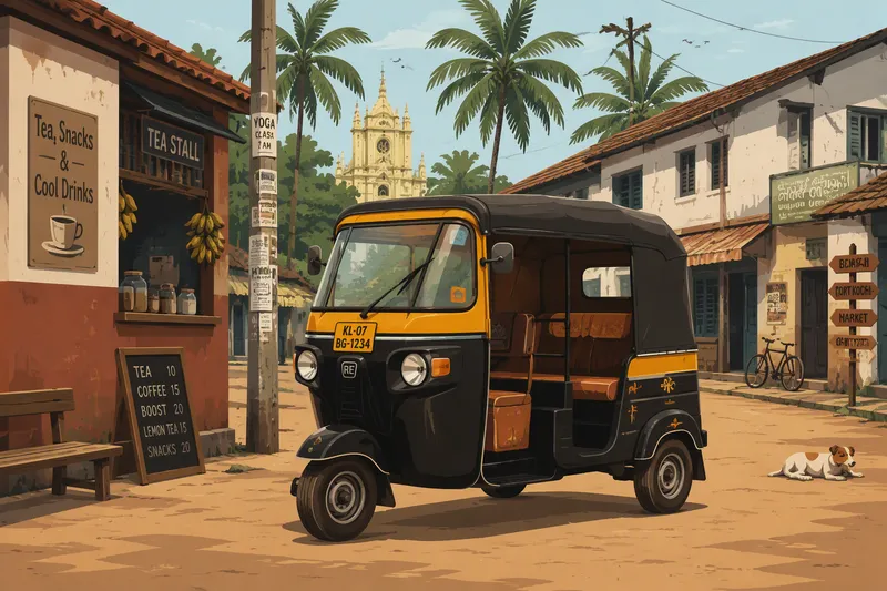 Perinteinen tuk-tuk Siem Reapin kadulla Perinteinen tuk-tuk Siem Reapin kadulla