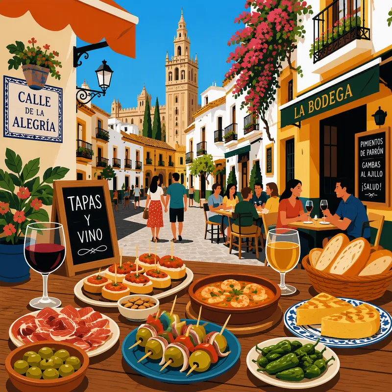 Espanjalaisia tapaksia ja paikallisia herkkuja