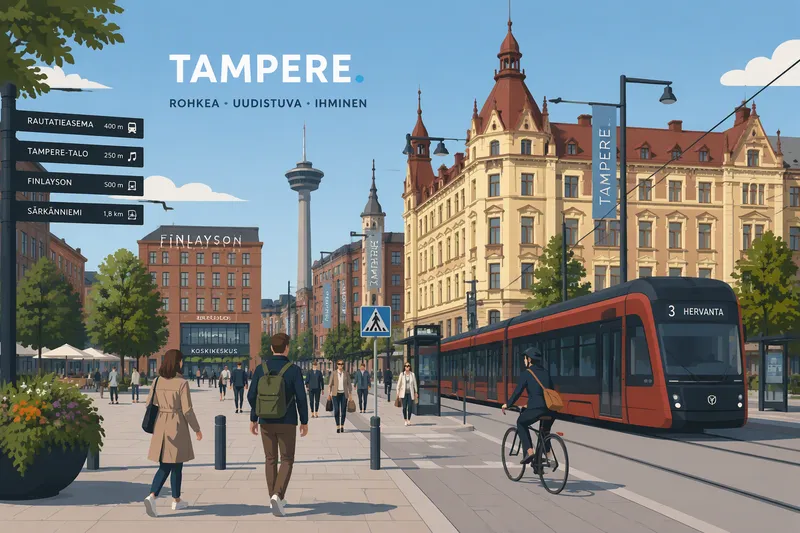 Tampereen keskustan katunäkymä Tampereen keskustan katunäkymä