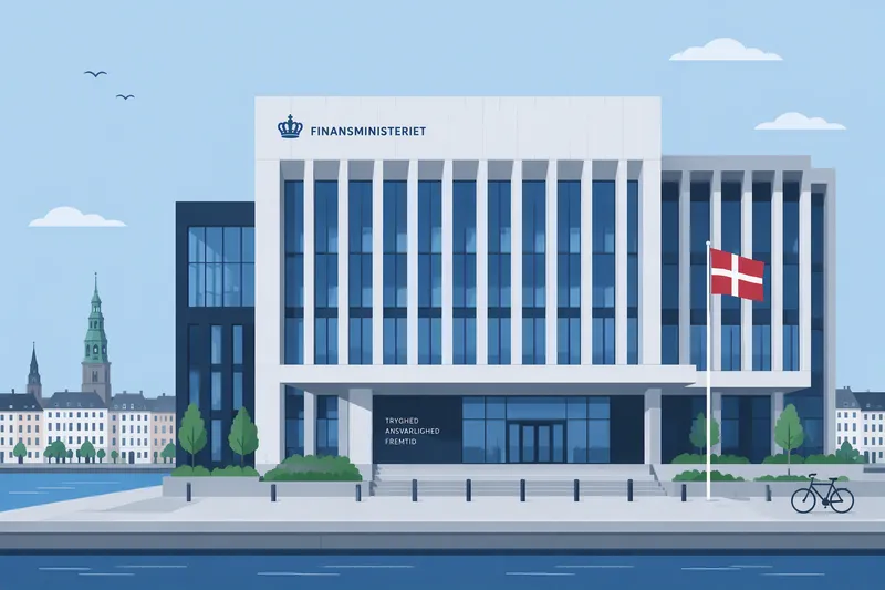 Moderni finanssirakennus Tanskassa