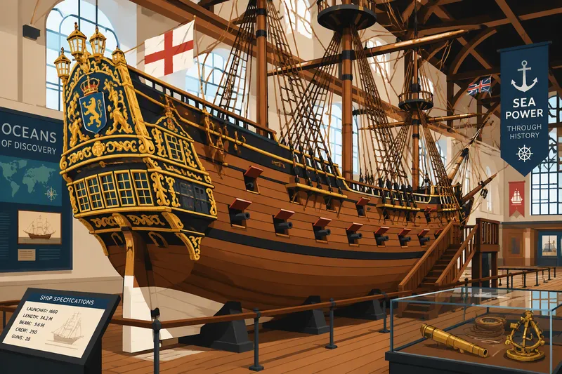 Vasa-laiva museon suuressa hallissa