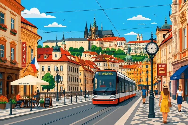 Historiallisia rakennuksia ja raitiovaunukiskoja eurooppalaisessa kaupungissa Historiallisia rakennuksia ja raitiovaunukiskoja eurooppalaisessa kaupungissa
